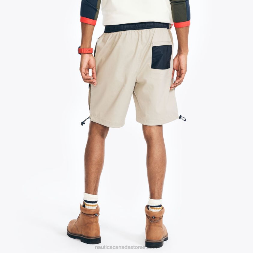 8.5\" Mixed Media Ripstop Cargo Short Nautica Men Sail White R260HV236