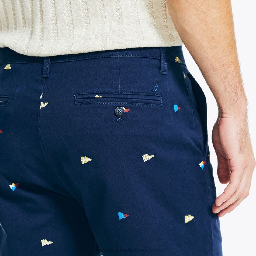 8.5\" Printed Deck Short Nautica Men Lapis Blue R260HV447