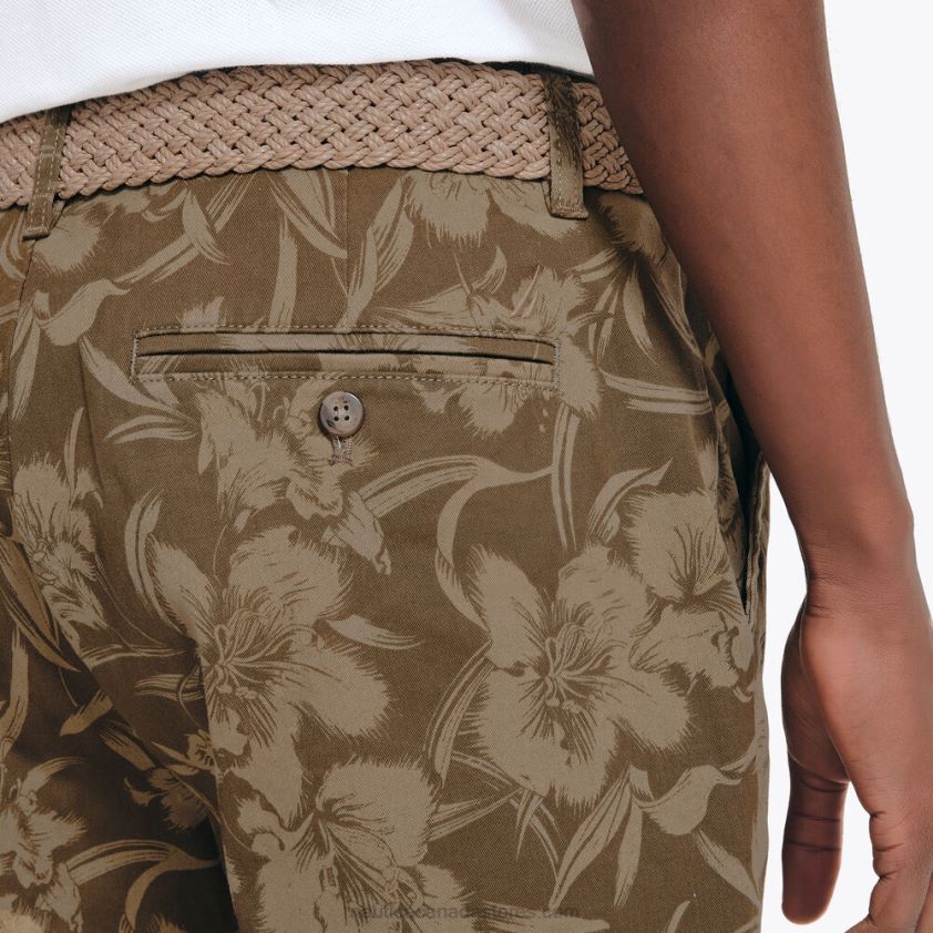 8.5\" Printed Deck Short Nautica Men Shaded Spruce Heather R260HV420