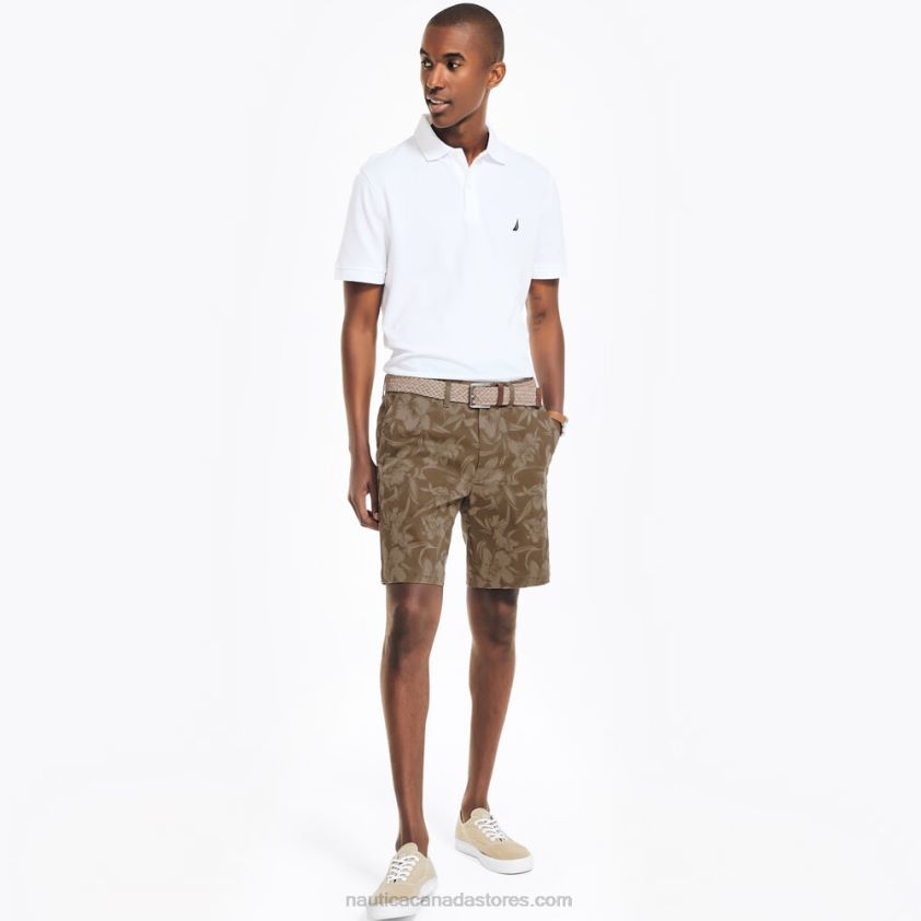 8.5\" Printed Deck Short Nautica Men Shaded Spruce Heather R260HV420