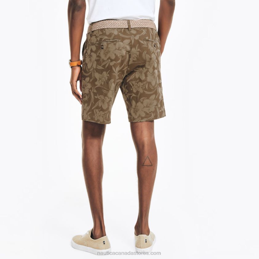 8.5\" Printed Deck Short Nautica Men Shaded Spruce Heather R260HV420