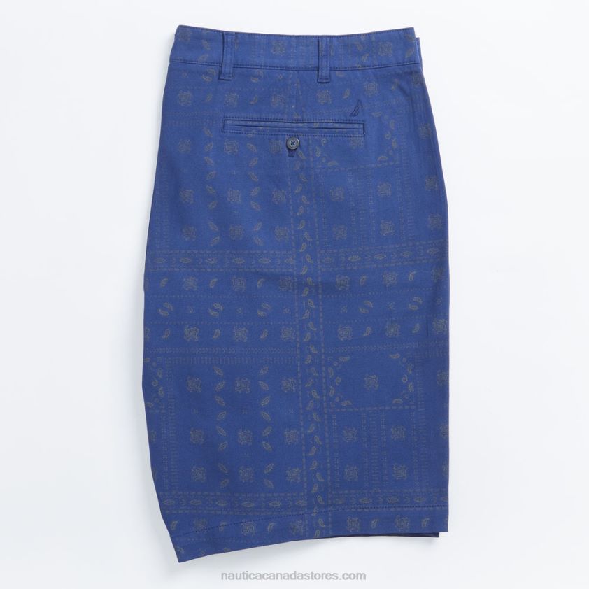 9.5\" Big & Tall Slim Fit Printed Short Nautica Men Blue Depths R260HV540