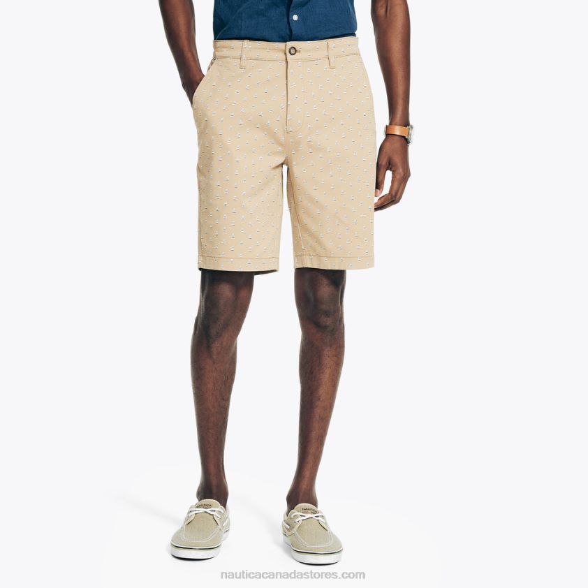 9.5" Printed Deck Short Nautica Men Tuscany Tan R260HV234
