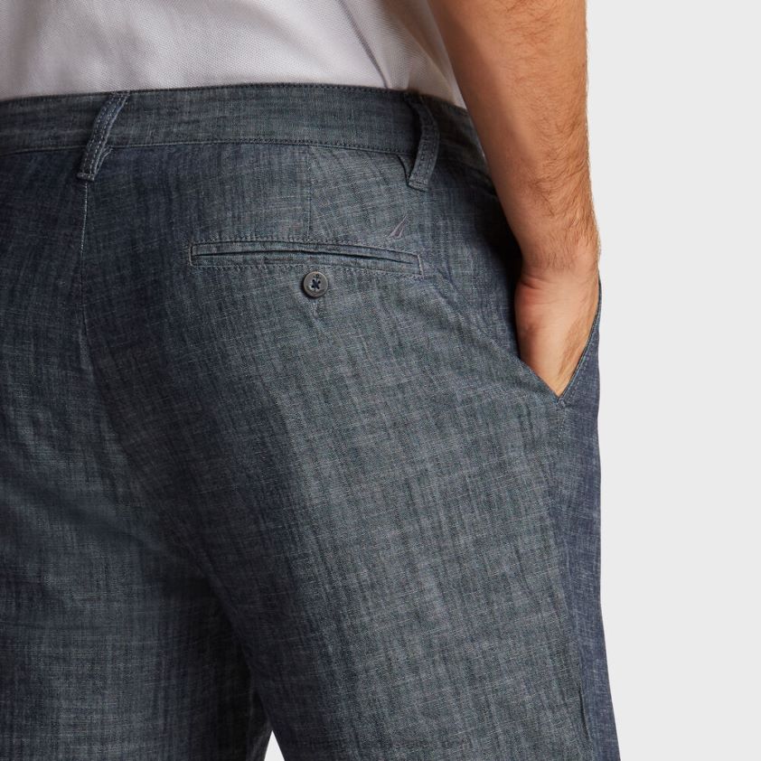 Big & Tall 8.5\" Chambray Deck Short Nautica Men Sinker Blue Denim Wash R260HV670