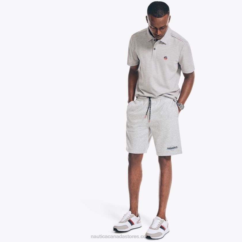 Competition Sustainably Crafted 9\" Fleece Short Nautica Men Grey Heather R260HV223