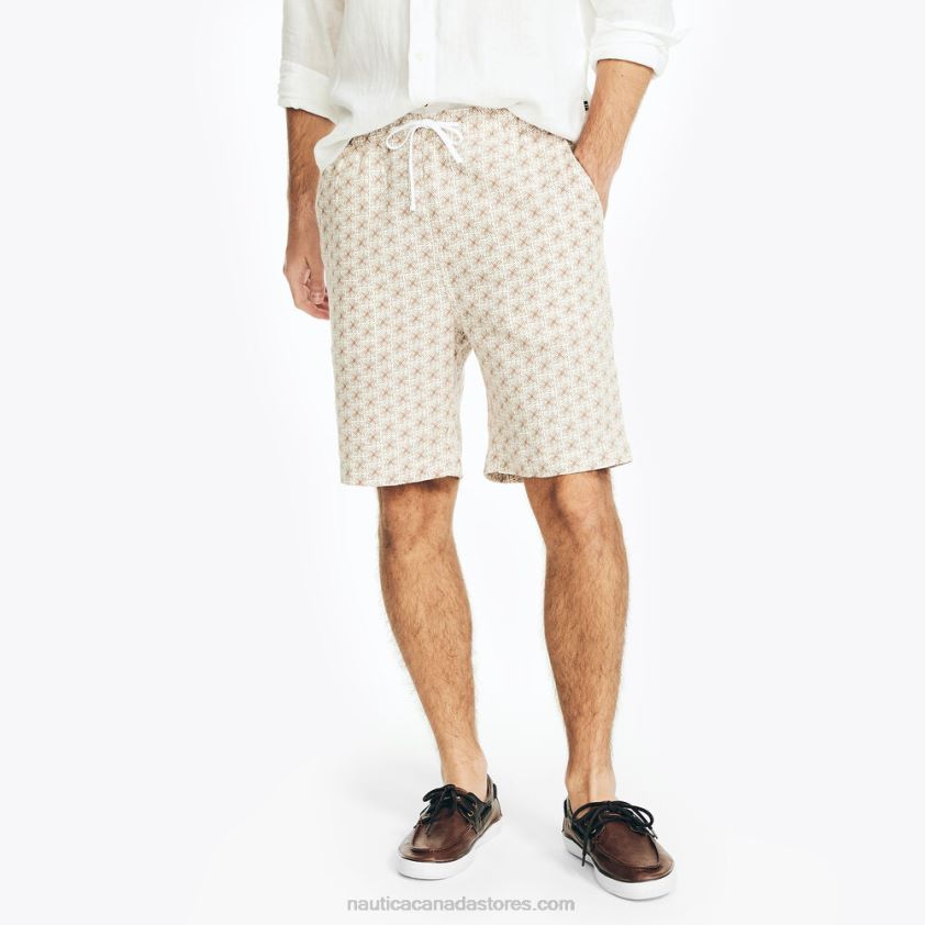 Sustainably Crafted 8.5" Printed Cabana Short Nautica Men Sail White R260HV272