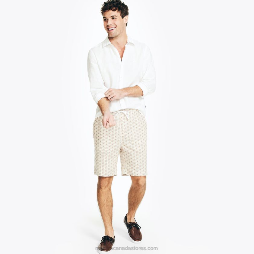 Sustainably Crafted 8.5\" Printed Cabana Short Nautica Men Sail White R260HV272