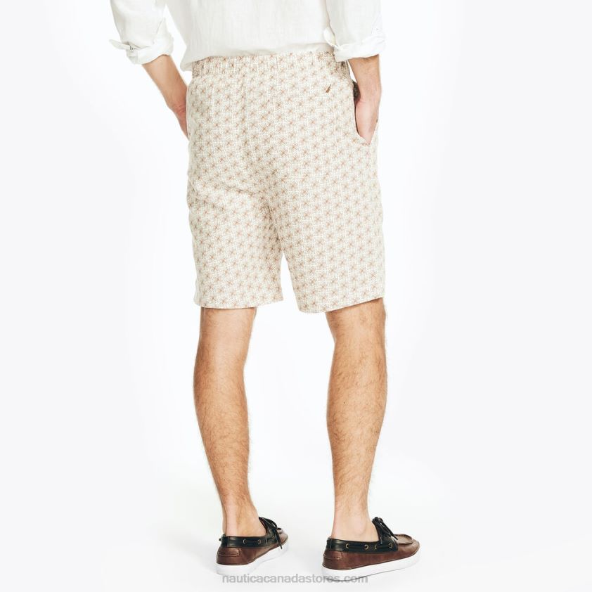 Sustainably Crafted 8.5\" Printed Cabana Short Nautica Men Sail White R260HV272