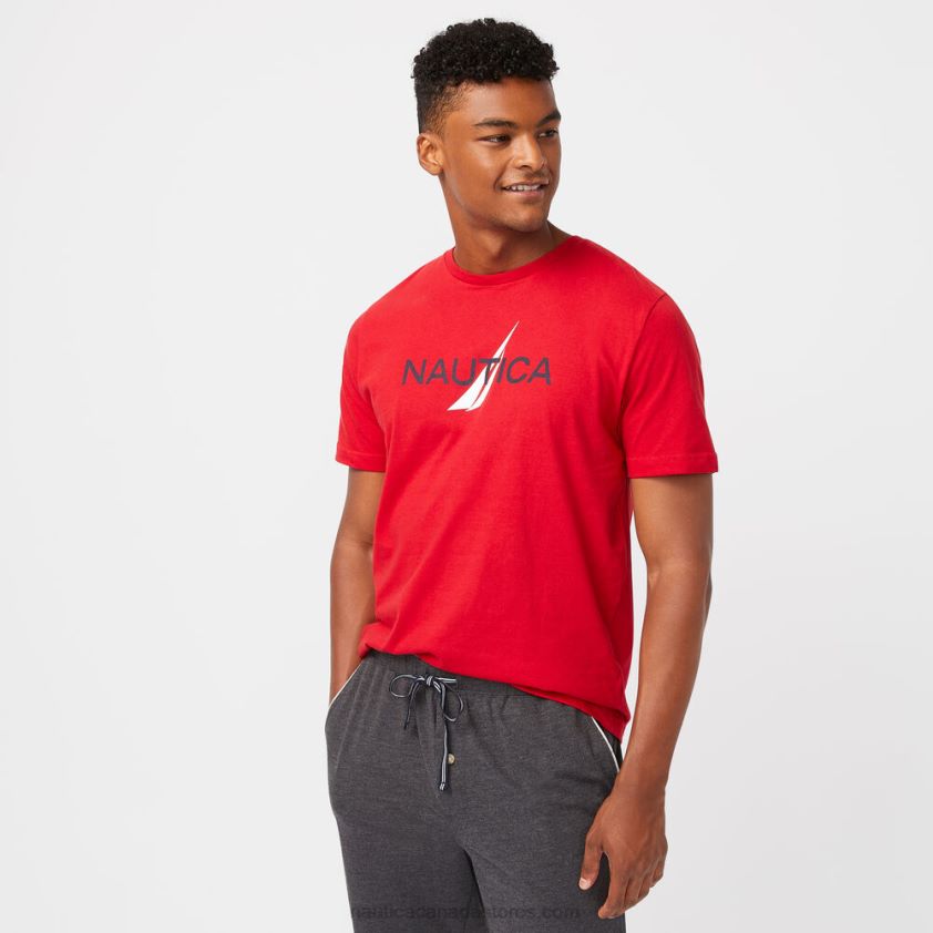 Logo Graphic Sleep T-Shirt Nautica Men Nautica Red R260HV522