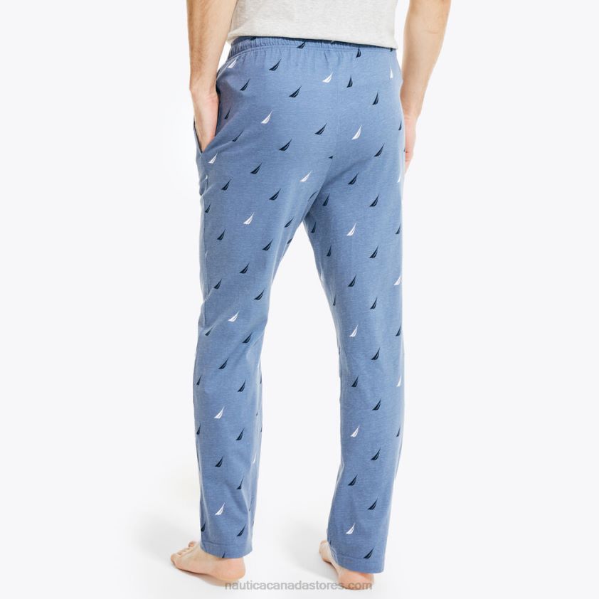 Logo Print Knit Sleep Pant Nautica Men Cobalt Wave R260HV537