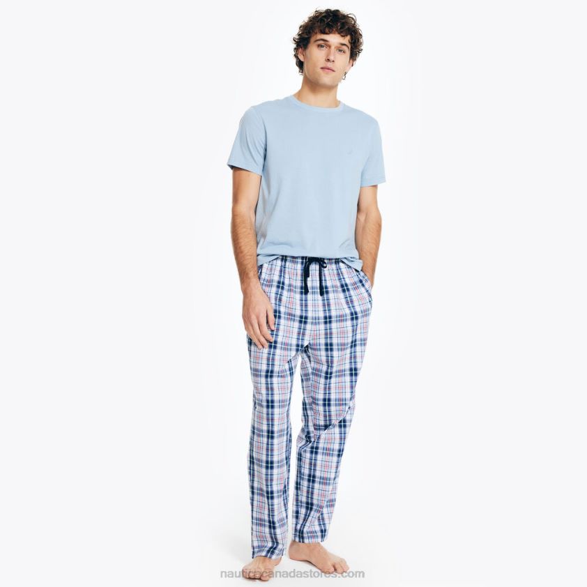 Plaid Pajama Pant Set Nautica Men Noon Blue R260HV448