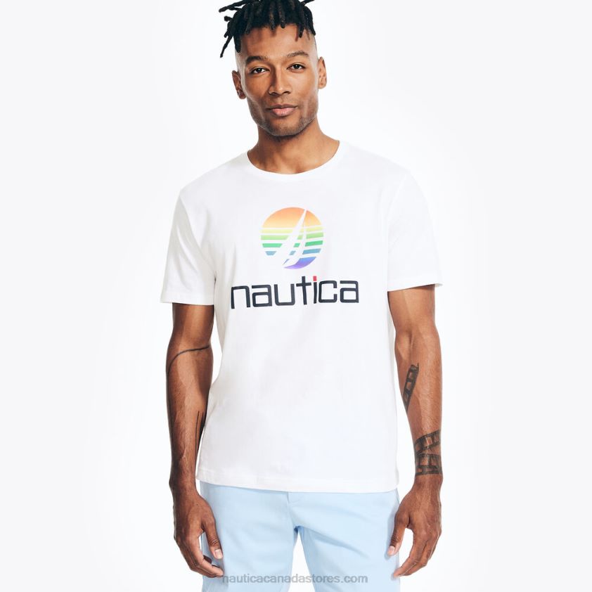 Pride Graphic Sleep T-Shirt Nautica Men Bright White R260HV84