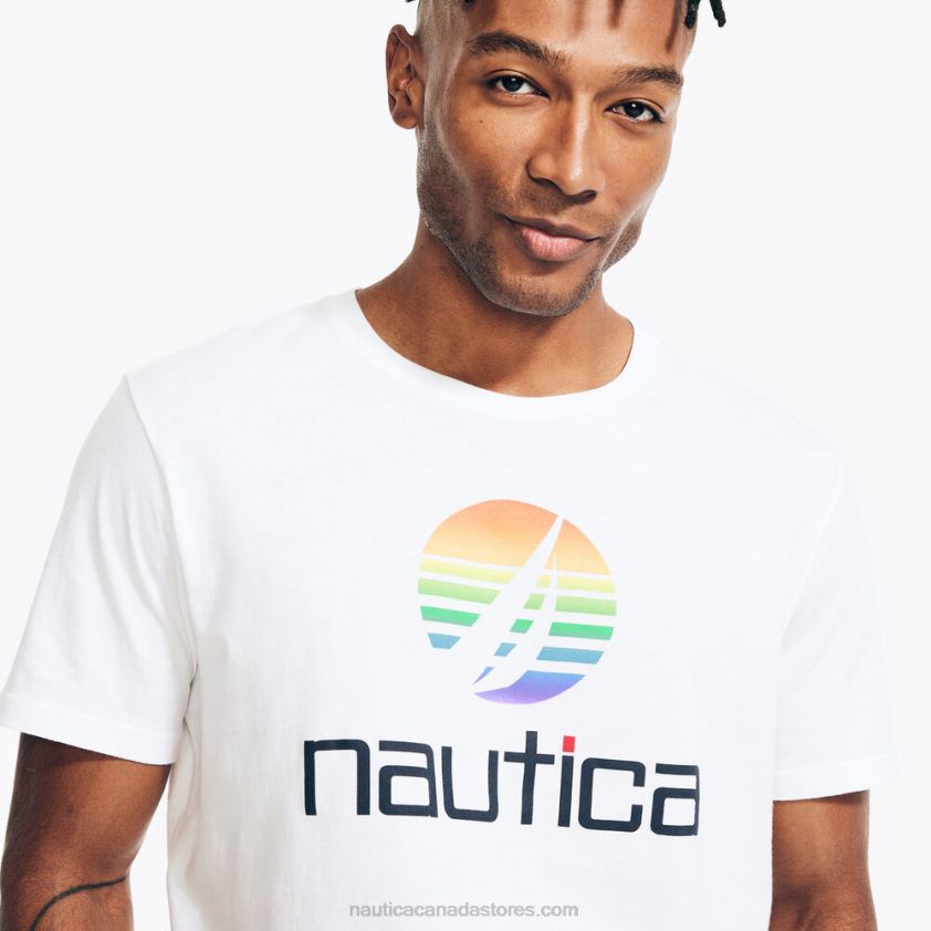 Pride Graphic Sleep T-Shirt Nautica Men Bright White R260HV84