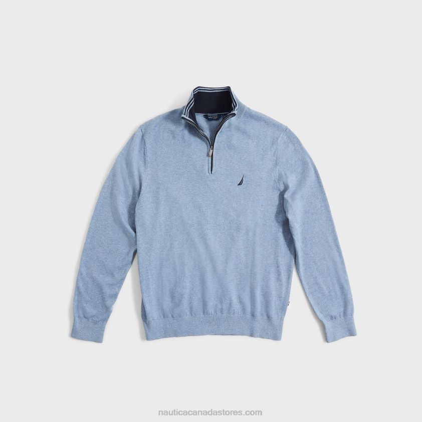 Big & Tall Navtech Quarter-Zip Sweater Nautica Men Anchor Blue Heather R260HV667