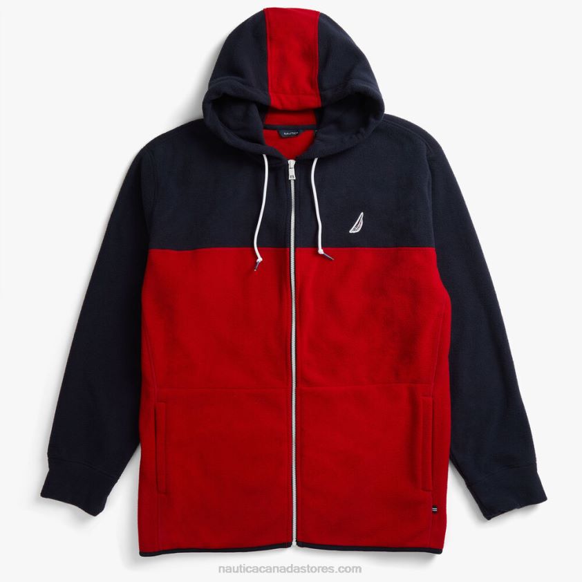 Big & Tall Colorblock Nautex Full-Zip Hoodie Nautica Men Navy R260HV722