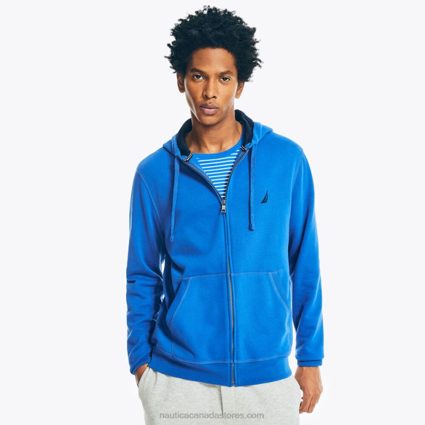 Big & Tall Fleece Full-Zip Hoodie Nautica Men Windsurf Blue R260HV573