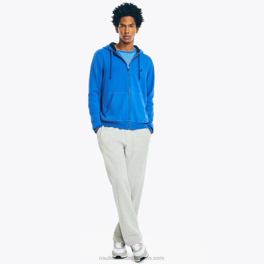 Big & Tall Fleece Full-Zip Hoodie Nautica Men Windsurf Blue R260HV573