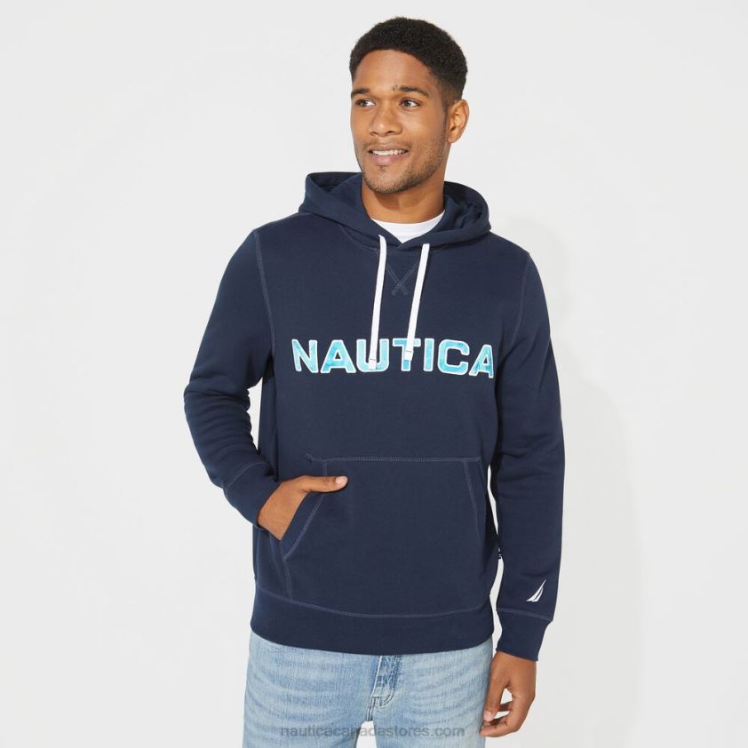 Big & Tall Logo Pullover Hoodie Nautica Men Navy R260HV709