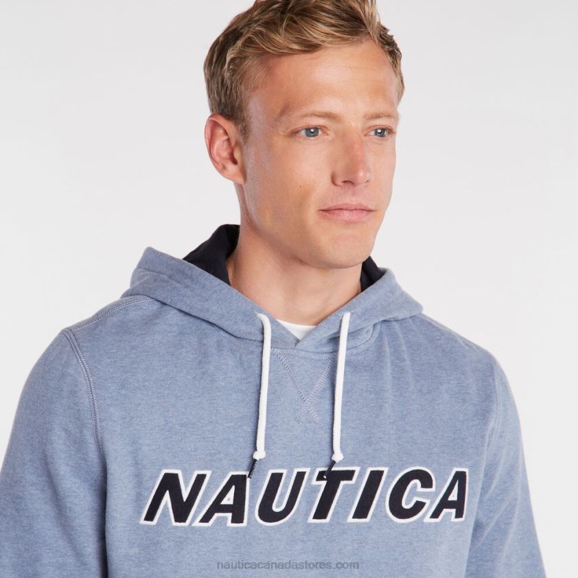 Big & Tall Pullover Logo Hoodie Nautica Men Anchor Blue Heather R260HV685