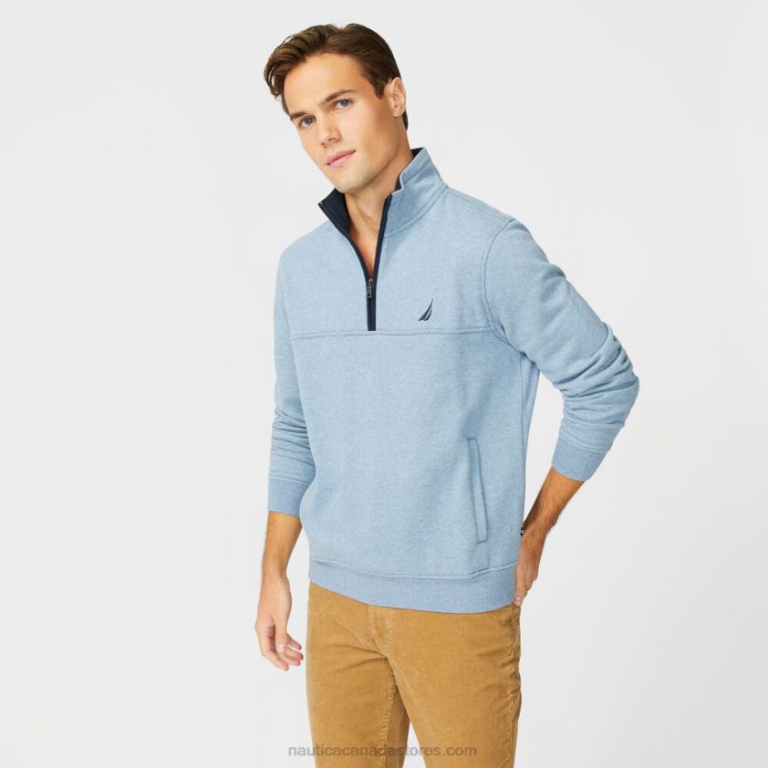 Big & Tall Quarter-Zip Pullover Nautica Men Anchor Blue Heather R260HV707