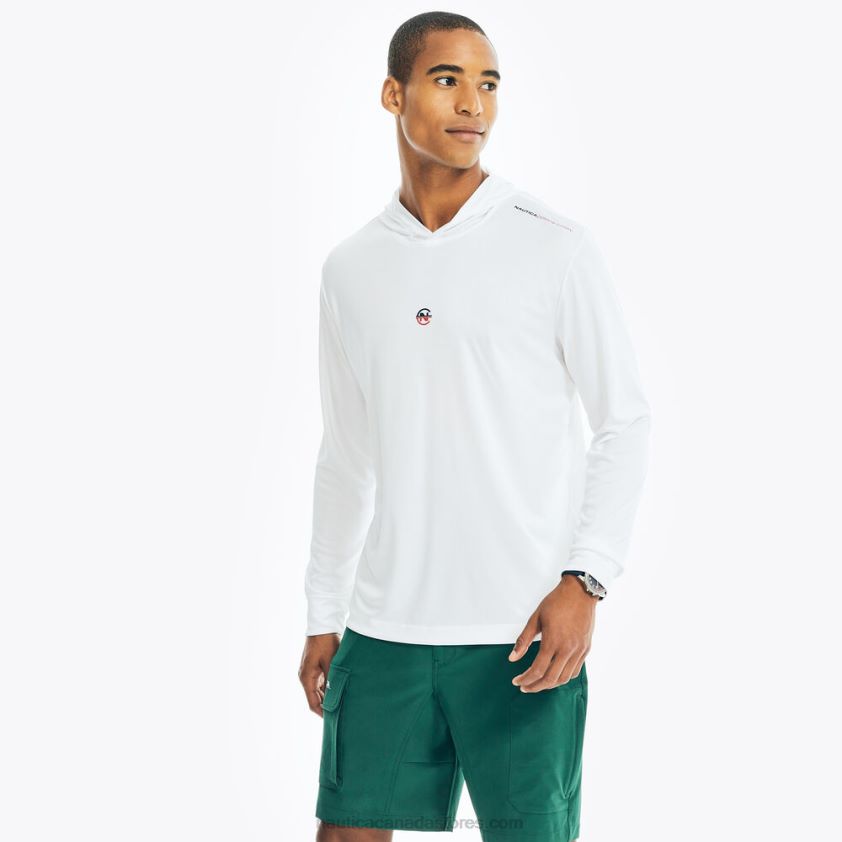 Competition Sustainably Crafted Pullover Hoodie Nautica Men Bright White R260HV386