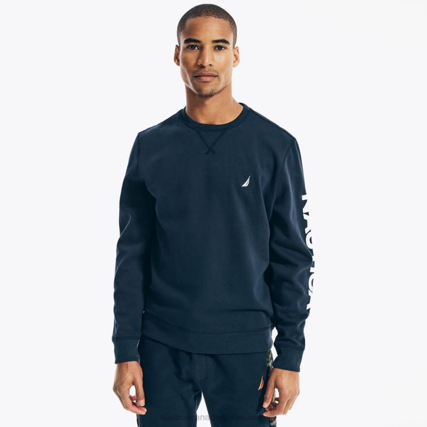 Logo Crewneck Sweatshirt Nautica Men Navy R260HV140