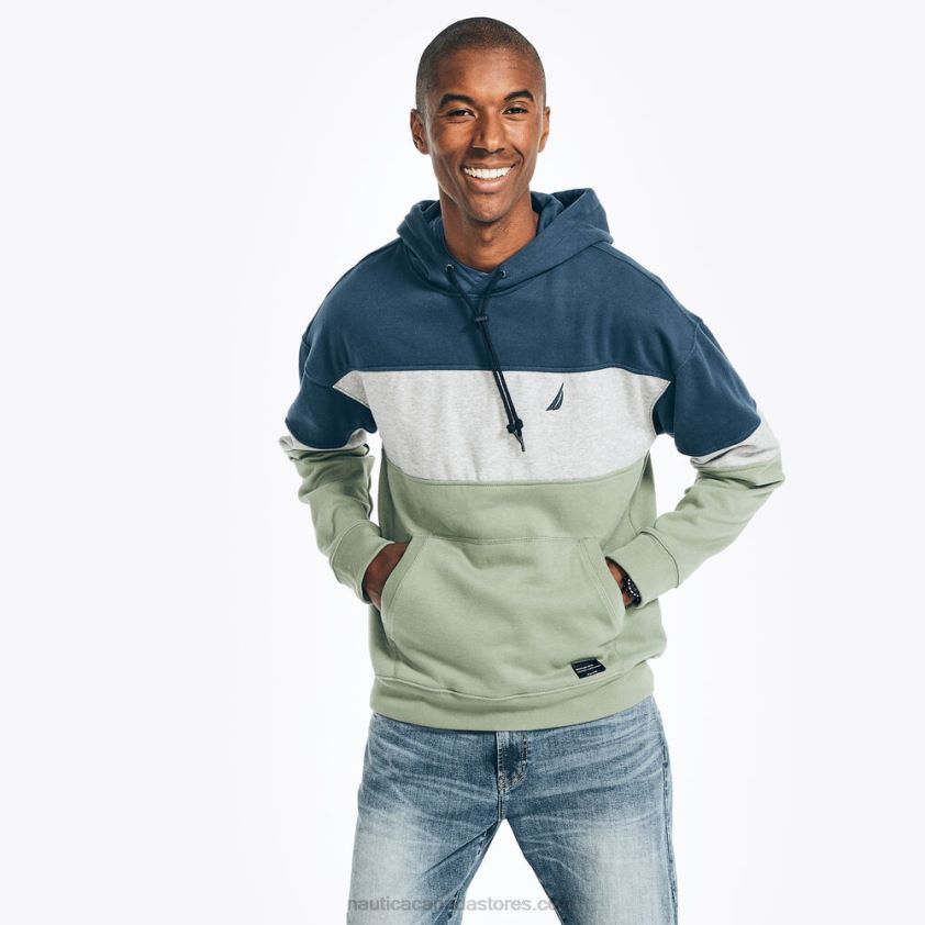 Sustainably Crafted Colorblock Hoodie Nautica Men Lapis Blue R260HV365