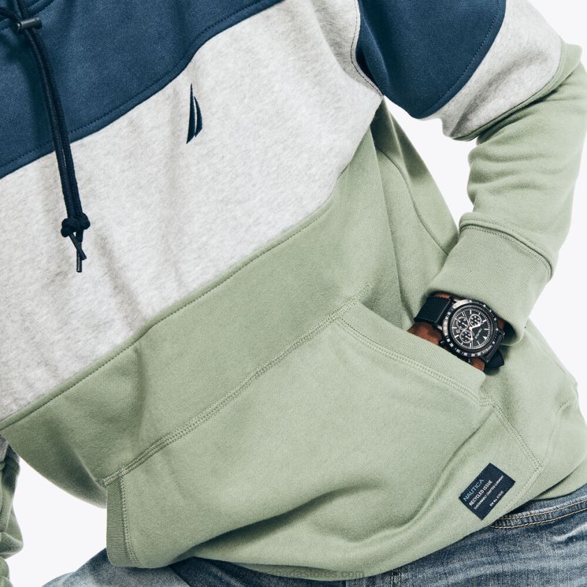 Sustainably Crafted Colorblock Hoodie Nautica Men Lapis Blue R260HV365