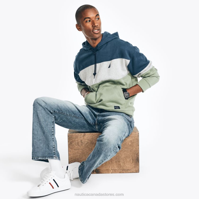 Sustainably Crafted Colorblock Hoodie Nautica Men Lapis Blue R260HV365