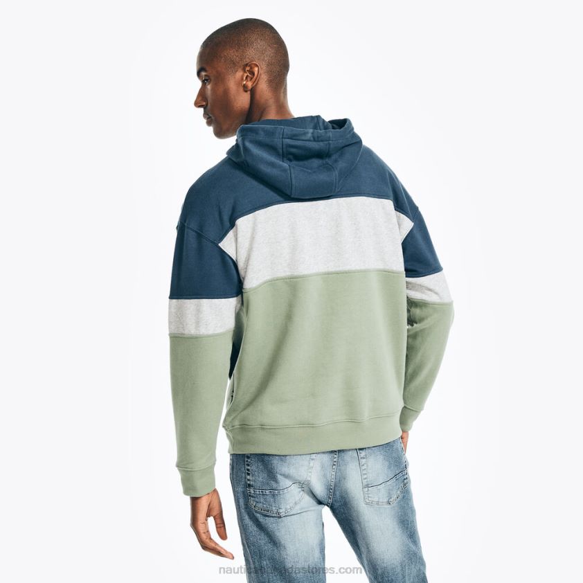 Sustainably Crafted Colorblock Hoodie Nautica Men Lapis Blue R260HV365