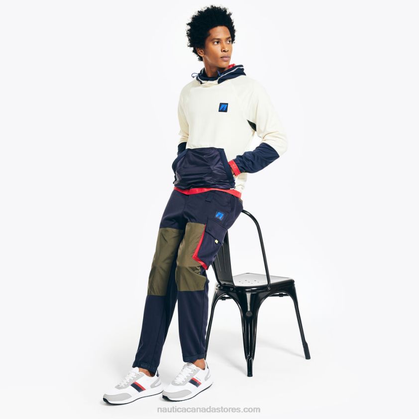 Sustainably Crafted Fleece Pullover Hoodie Nautica Men Sail Cream R260HV309