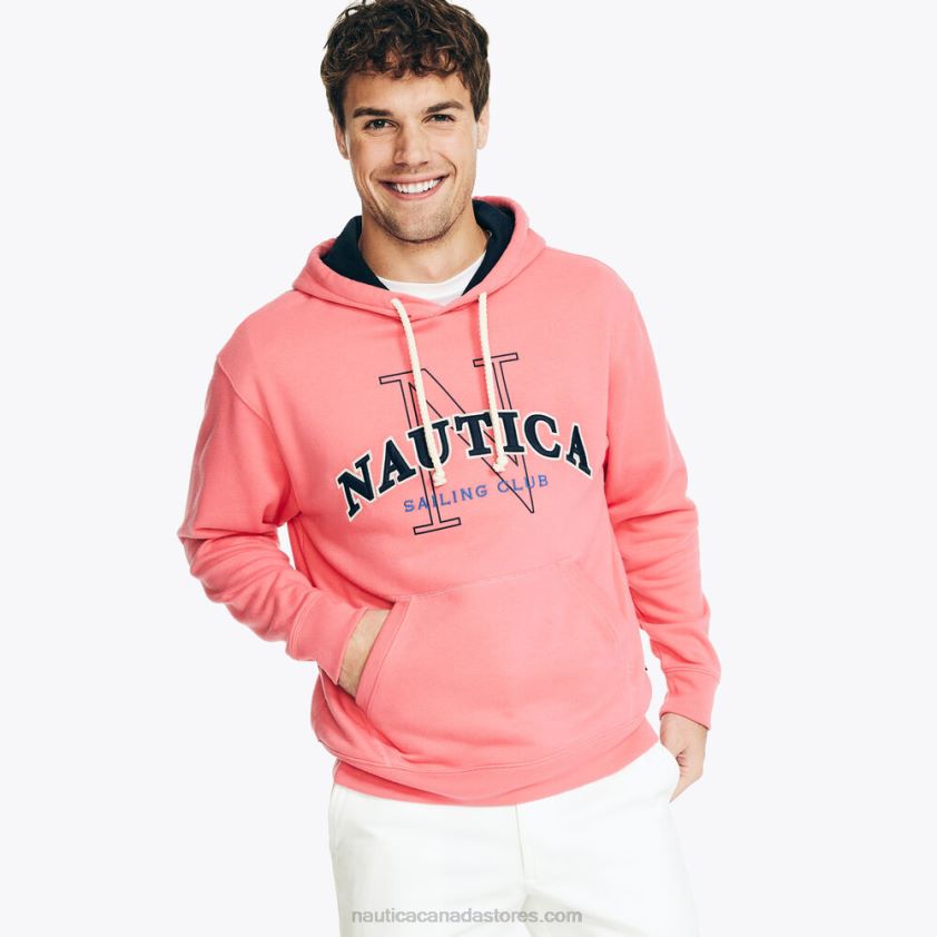 Sustainably Crafted Logo Hoodie Nautica Men Teaberry R260HV257
