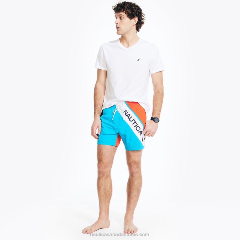 6\" Colorblock Quick-Dry Swim Nautica Men Hawaiian Ocean R260HV618