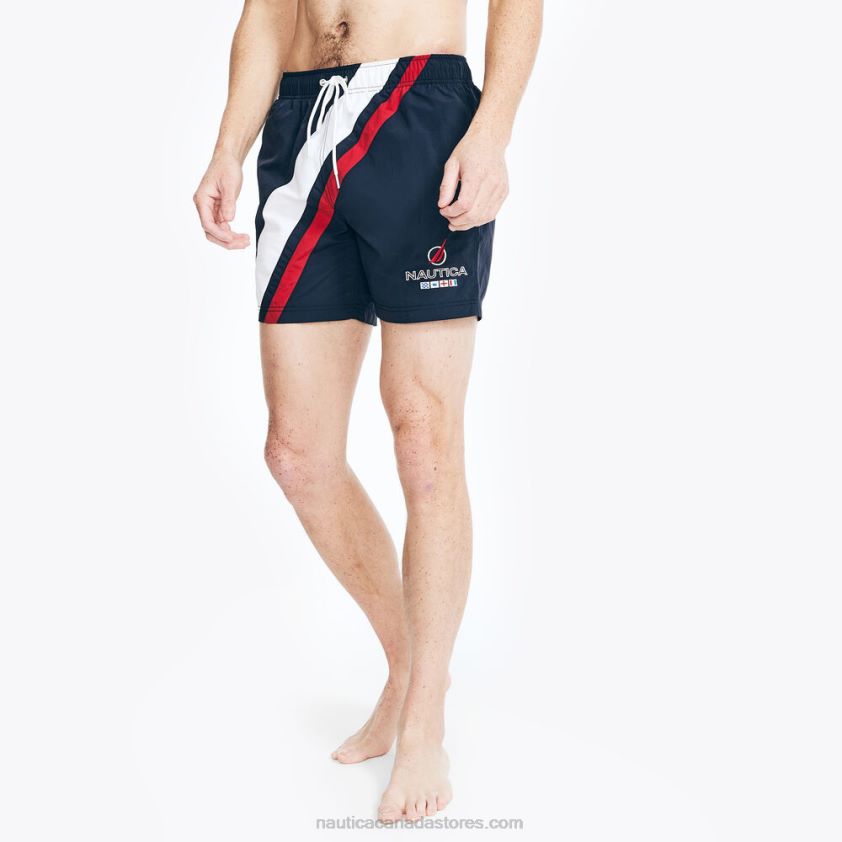 6" Heritage Striped Quick-Dry Swim Nautica Men Navy R260HV138