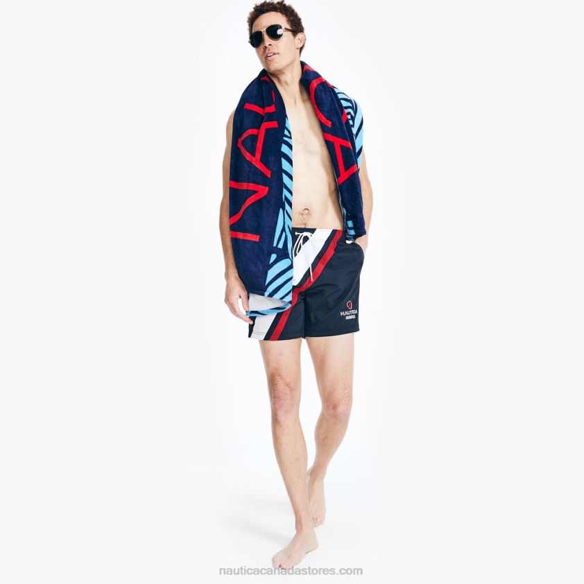 6\" Heritage Striped Quick-Dry Swim Nautica Men Navy R260HV138