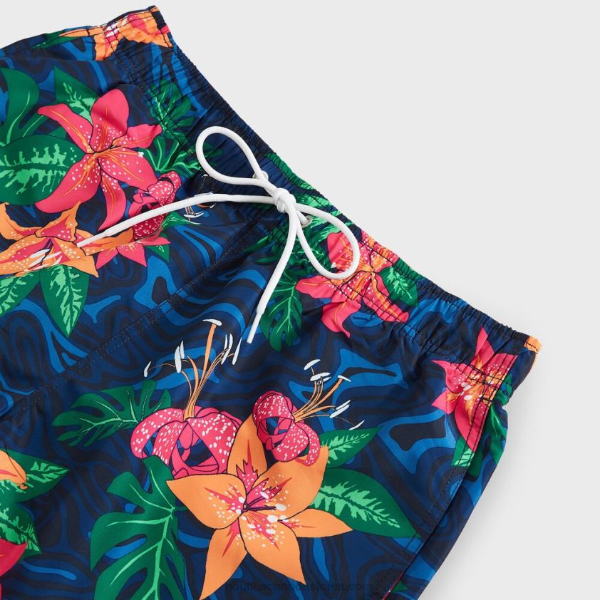8.5\" Big & Tall Floral Camouflage Print Swim Short Nautica Men Estate Blue R260HV650