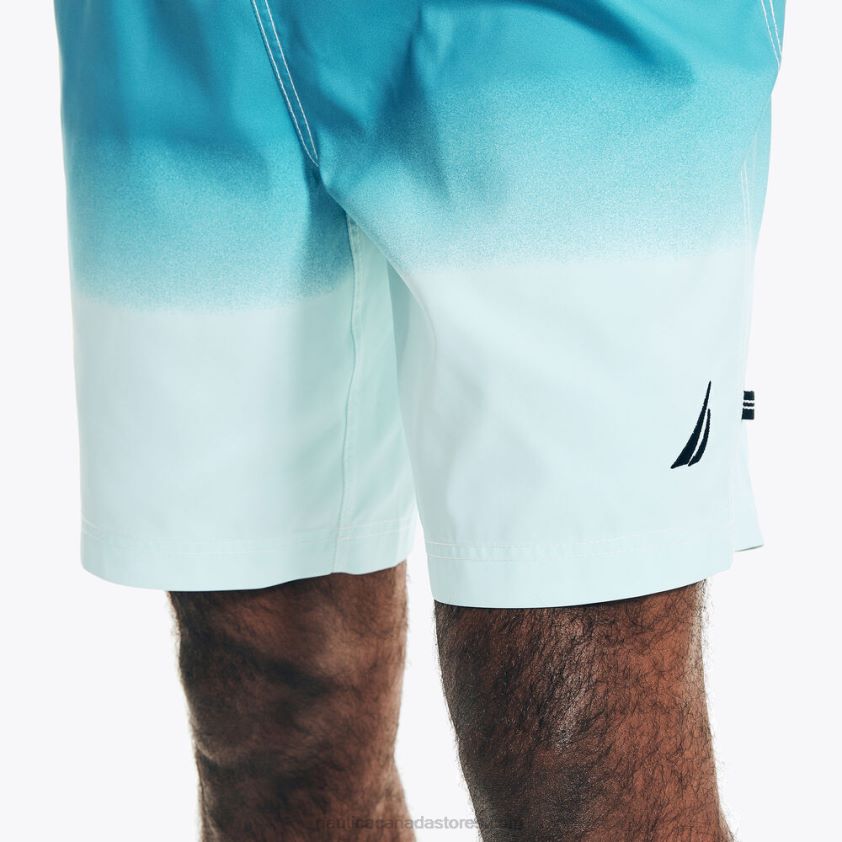 8\" Big & Tall Sustainably Crafted Colorblock Ombre Swim Nautica Men Bright White R260HV569