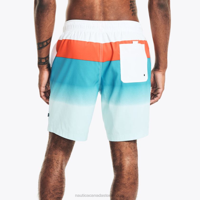 8\" Big & Tall Sustainably Crafted Colorblock Ombre Swim Nautica Men Bright White R260HV569