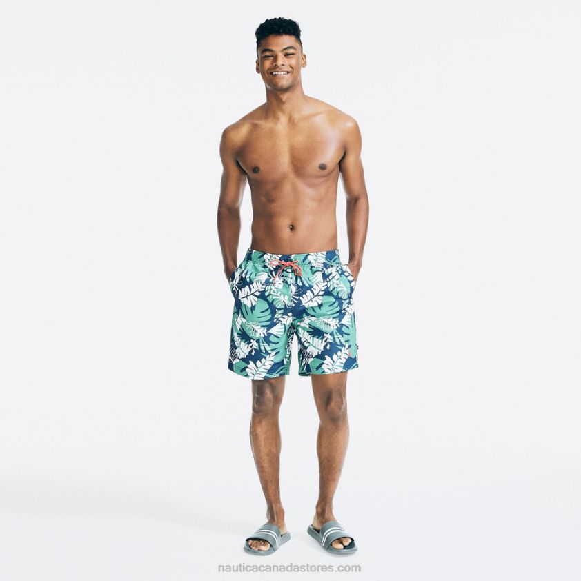 8\" Big & Tall Sustainably Crafted Printed Quick-Dry Swim Nautica Men Estate Blue R260HV238