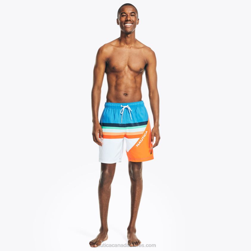 8" Striped Quick-Dry Swim Nautica Men Lure Red R260HV609