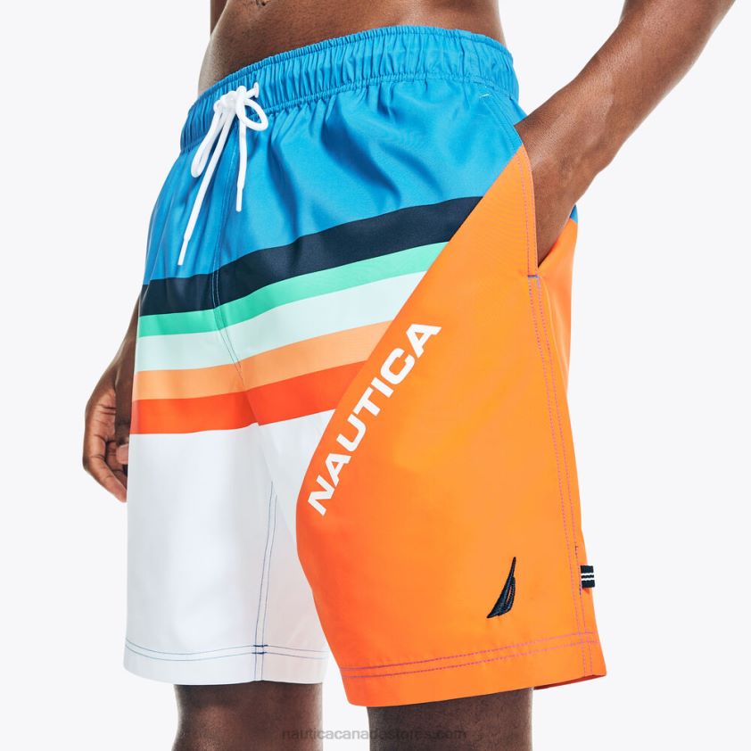 8\" Striped Quick-Dry Swim Nautica Men Lure Red R260HV609