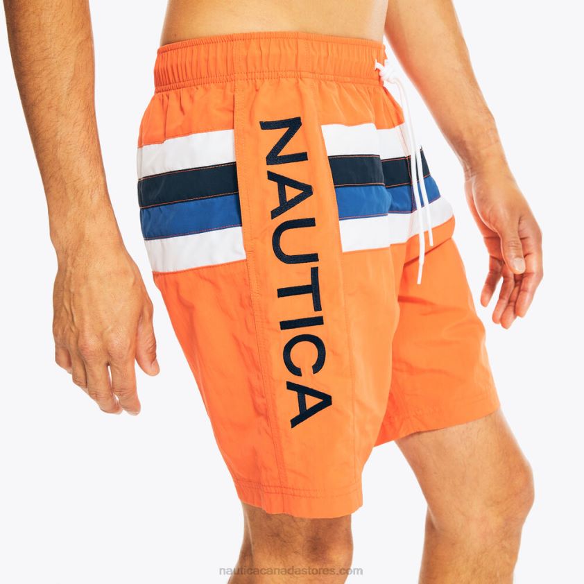 8\" Striped Quick-Dry Swim Nautica Men Tropic Orange R260HV142