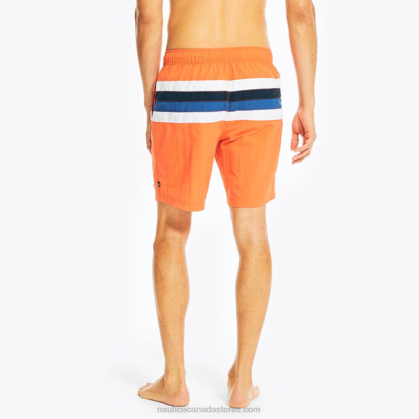 8\" Striped Quick-Dry Swim Nautica Men Tropic Orange R260HV142