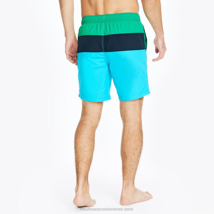 8\" Tri-Block Quick-Dry Swim Nautica Men Dark Dill R260HV586