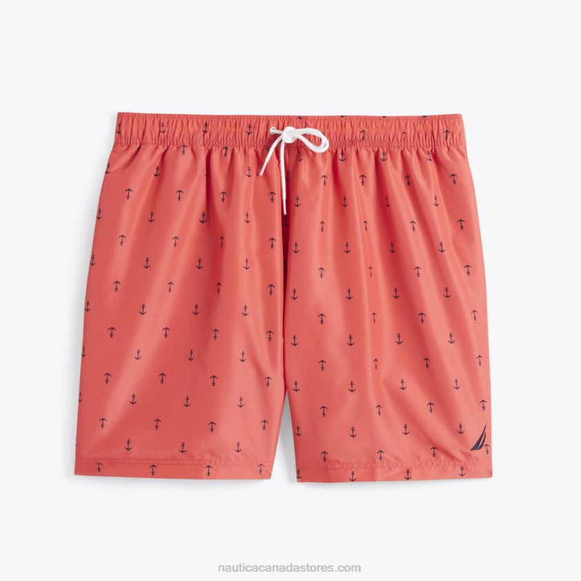 Big & Tall Anchor Print Quick-Dry Swim Nautica Men Glory Red R260HV521