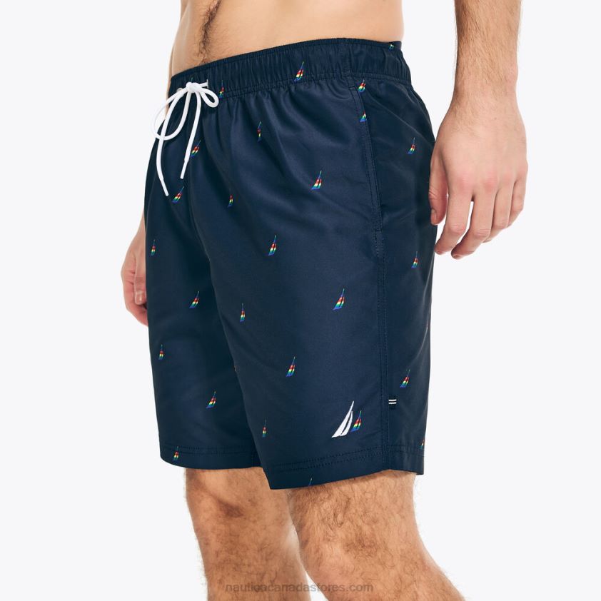 Pride Sustainably Crafted 8\" J-Class Print Swim Nautica Men Navy R260HV259