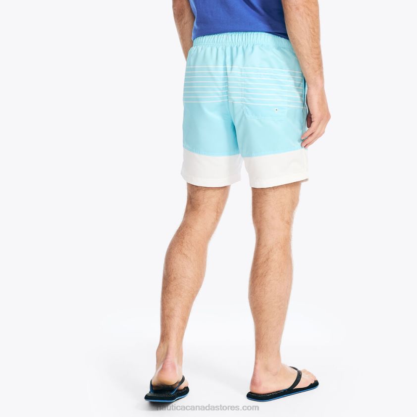 Sustainably Crafted 6\" Striped Quick-Dry Swim Nautica Men Angel Blue R260HV358