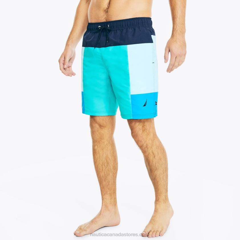 Sustainably Crafted 8" Colorblock Quick-Dry Swim Nautica Men Tropic Jade R260HV456