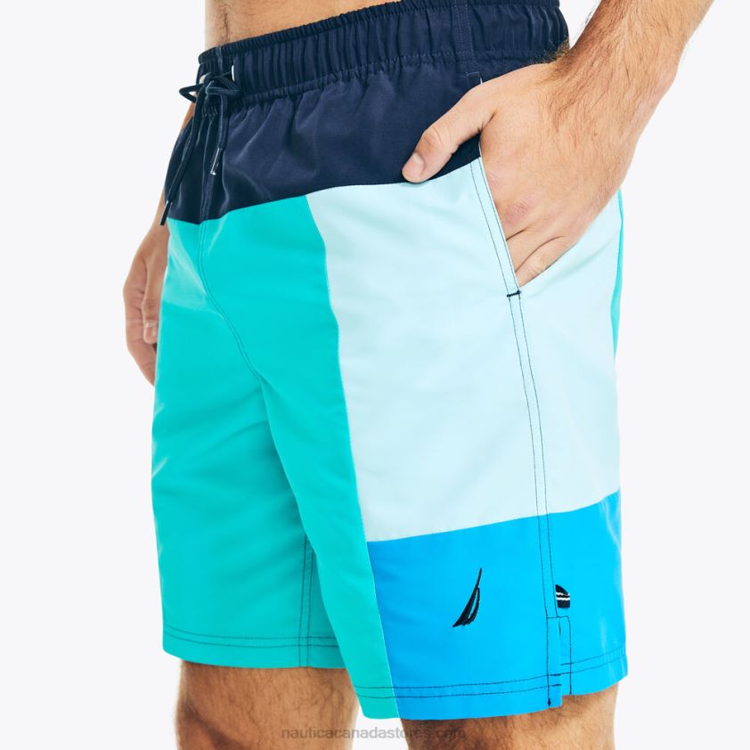 Sustainably Crafted 8\" Colorblock Quick-Dry Swim Nautica Men Tropic Jade R260HV456