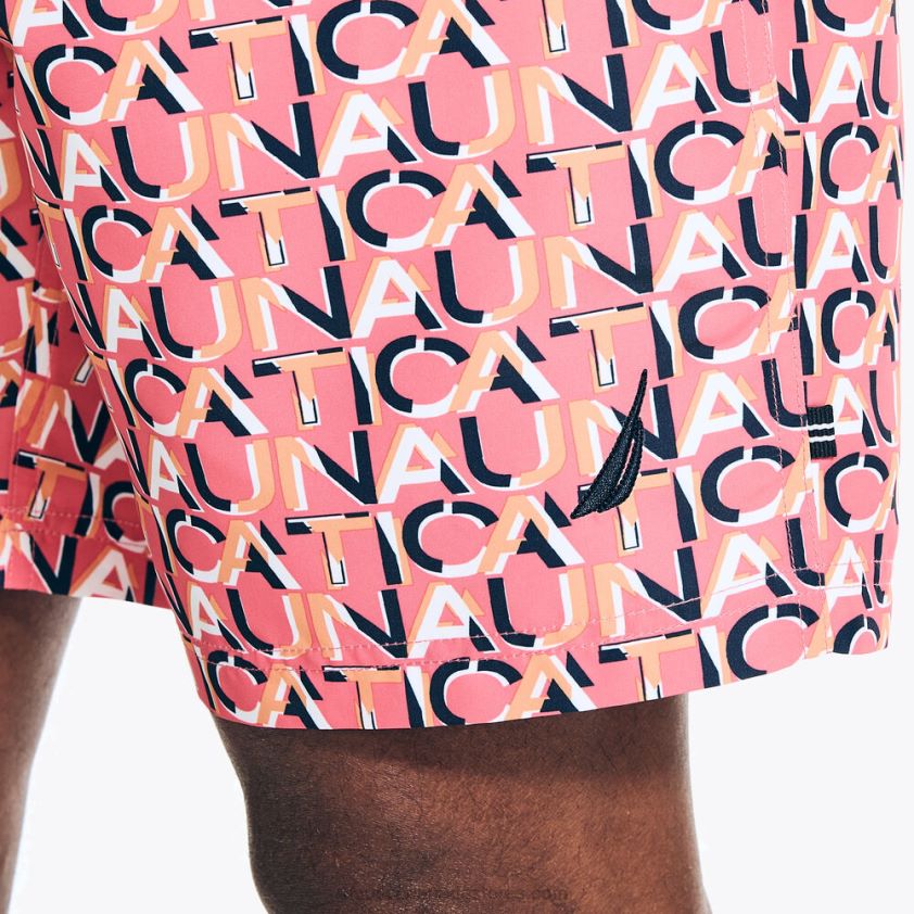 Sustainably Crafted 8\" Logo Quick-Dry Swim Nautica Men Teaberry R260HV444